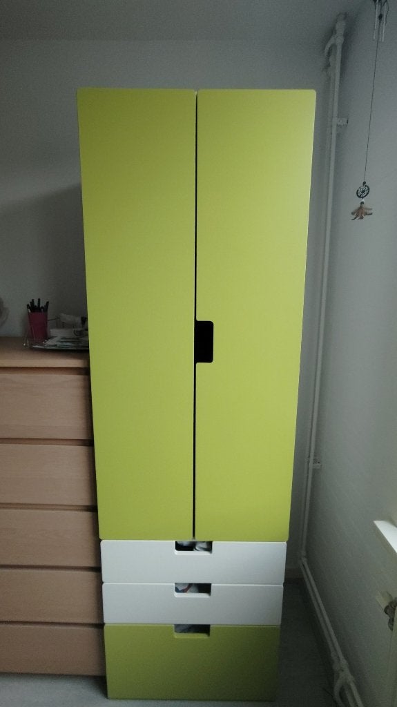 IKEA STUVA kledingkast groen/wit met 3 lades – 60x51x192 cm, Ophalen, Overige materialen, 50 tot 100 cm, Modern