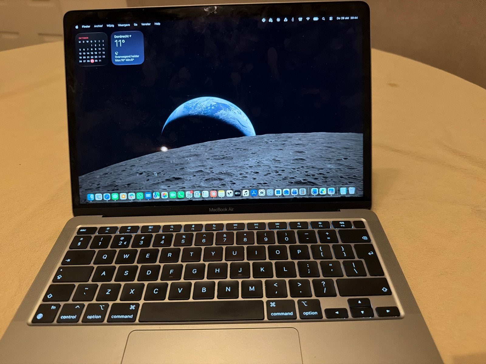 MacBook Air M1 2020 - 8GB RAM - 97% batterij conditie, Ophalen, Qwerty, 8 GB, 13 inch