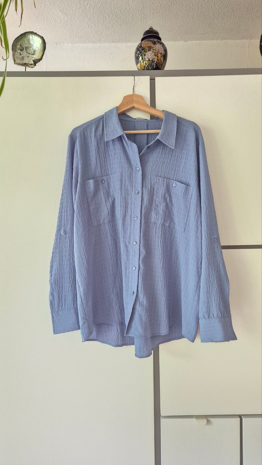 lichtblauwe Opus blouse, Blauw, Maat 46/48 (XL) of groter, Ophalen of Verzenden, Zo goed als nieuw