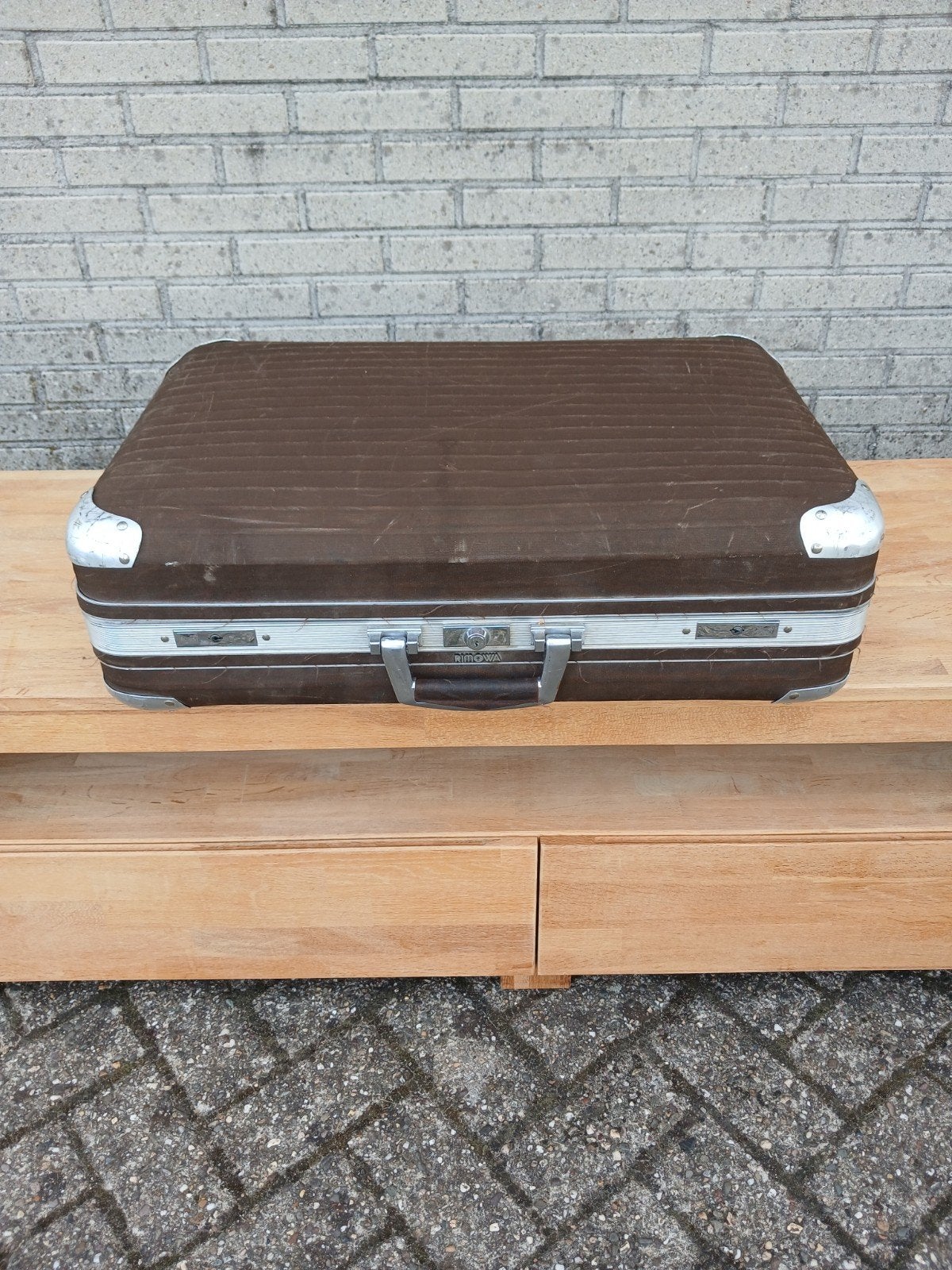 Rimowa koffer vintage bruin., Ophalen of Verzenden, Gebruikt, Leer