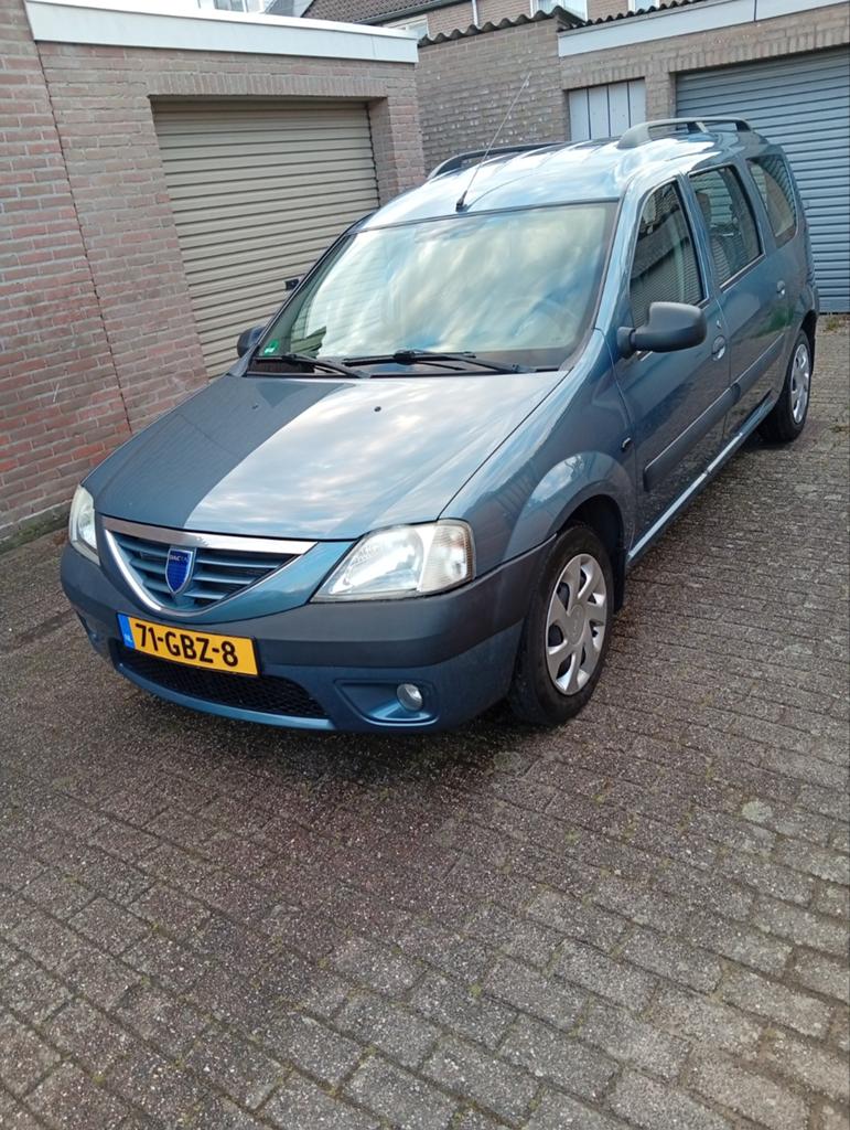 Dacia Logan mcv 1.6 16v 2008 Blauw, Auto's, Euro 5, Stof, 4 cilinders, Logan