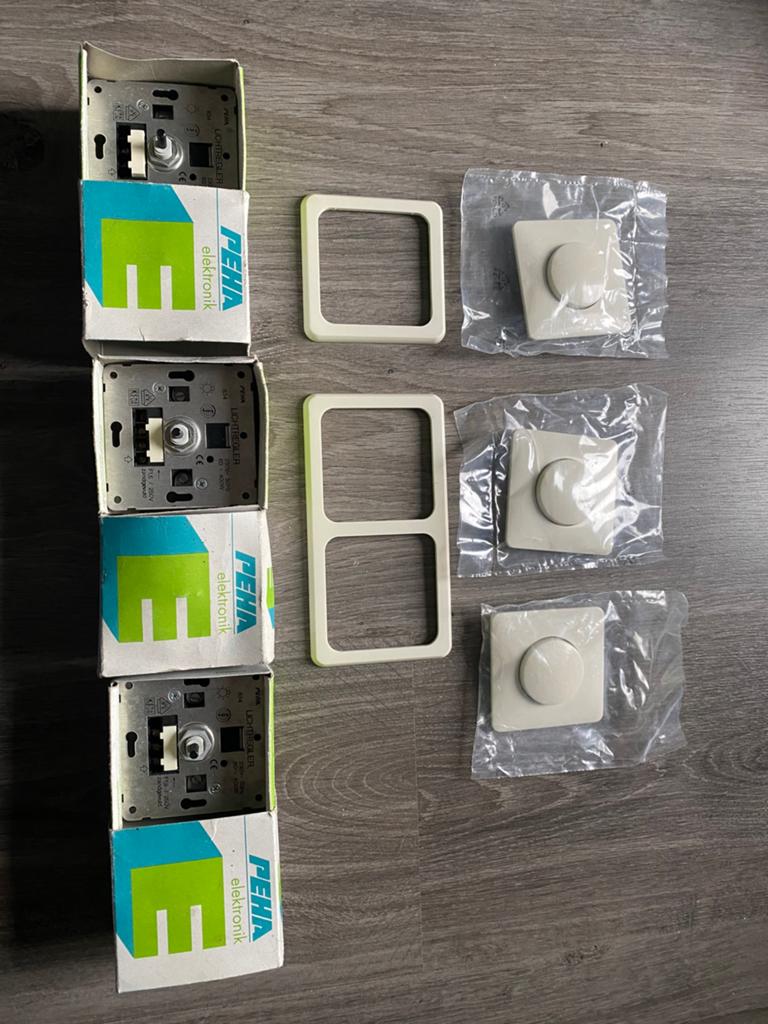 3 PEHA complete lichtdimmers sets, Doe-het-zelf en Verbouw, Elektra en Kabels, Ophalen of Verzenden, Nieuw, Overige typen