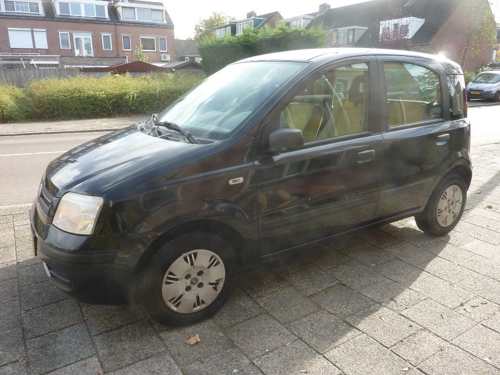 Fiat Panda 1.2 2005 Zwart, Auto's, Voorwielaandrijving, Stof, Zwart, Origineel Nederlands
