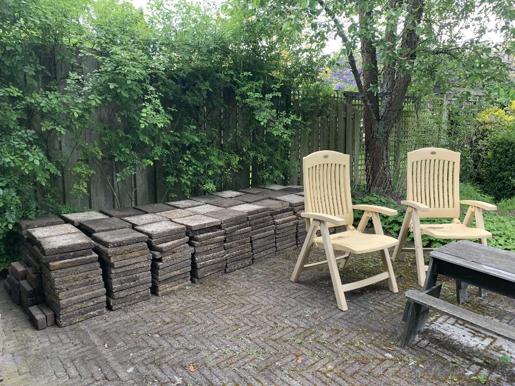 Stoeptegels, Tuin en Terras, Ophalen, Gebruikt, Overige typen, 10 m² of meer