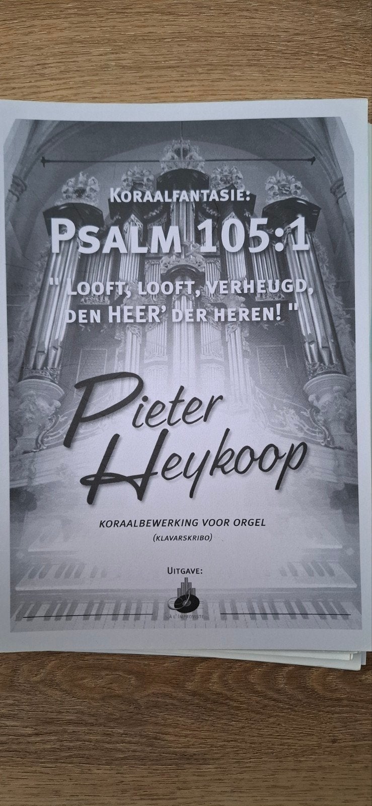Koraalfantasie Psalm 105:1 - Pieter Heykoop (Orgel), Orgel, Ophalen of Verzenden, Zo goed als nieuw, Religie en Gospel