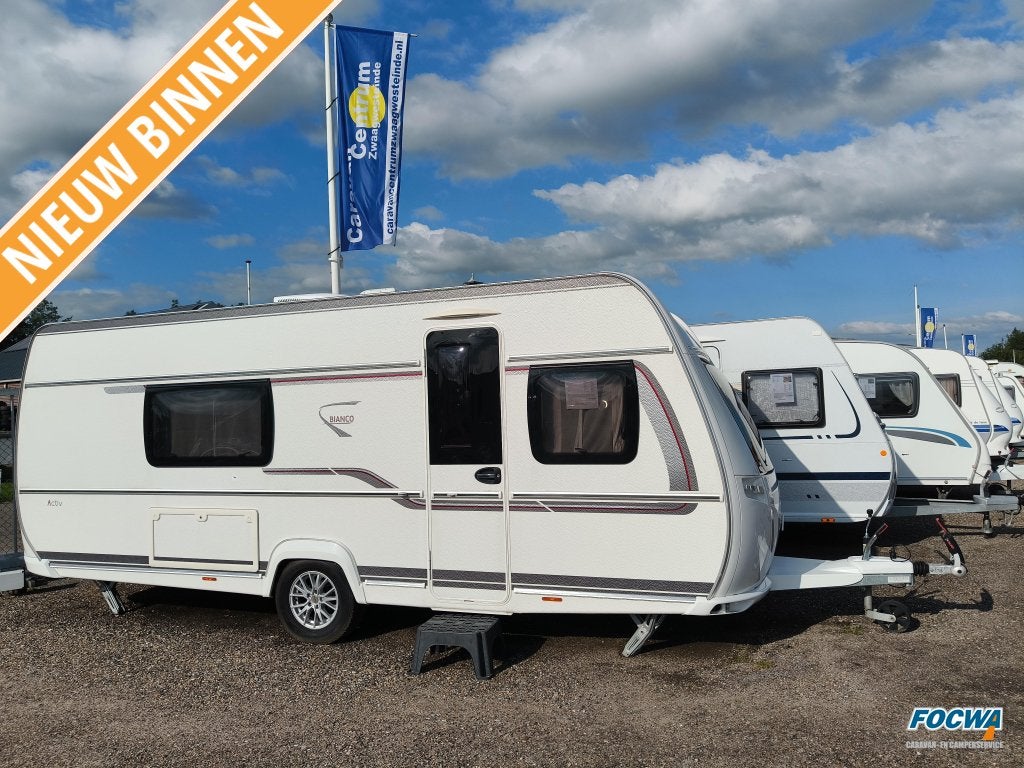 Fendt Bianco Activ 515 SD Lengtebed Badkamer Airco, Caravans en Kamperen, Caravans, Overige typen, Bedrijf, Fendt, 5 tot 6 meter