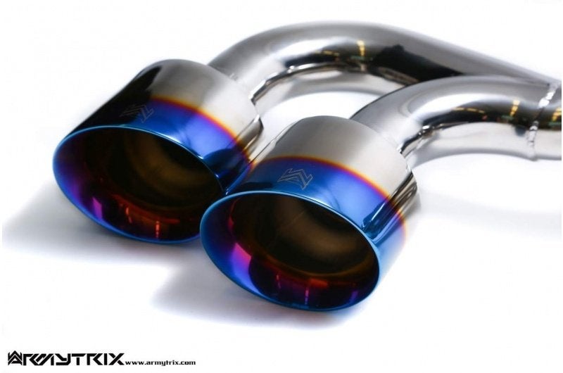 Armytrix RVS uitlaatsysteem burnt tips - Nissan R35 GTR GT-R, Ophalen of Verzenden