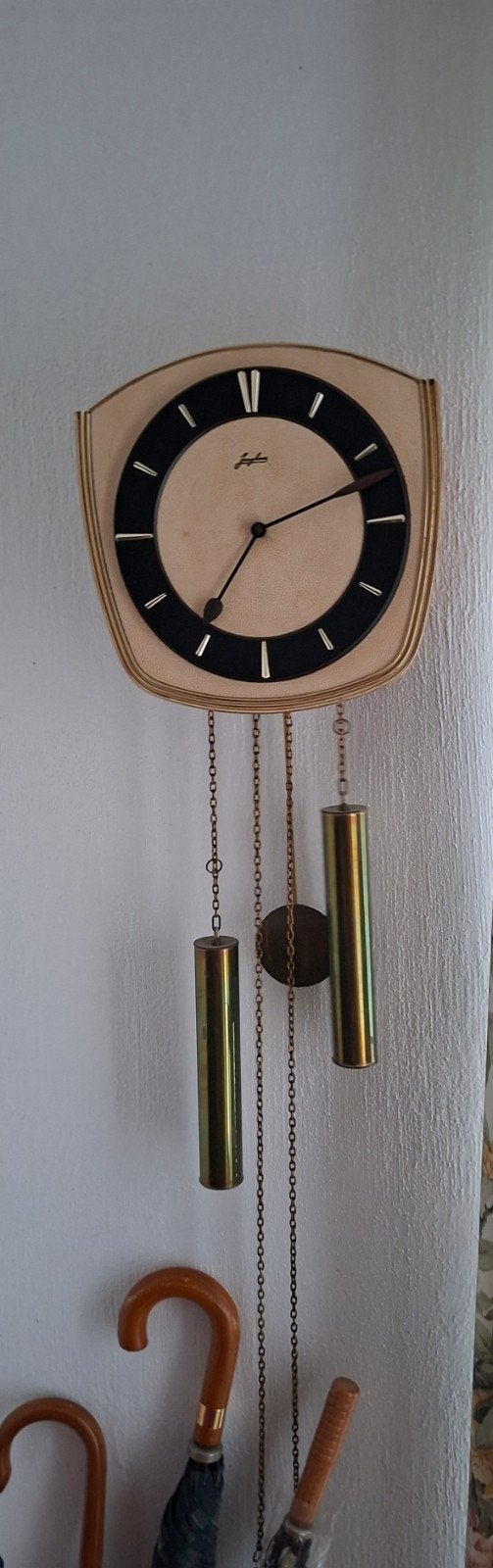 klok met gewichten, Ophalen of Verzenden, Wandklok