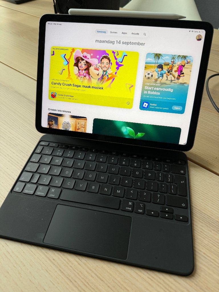 Apple iPad Air 11" M3 128GB + Magic Keyboard + Pencil Pro, Computers en Software, Apple iPad Air, 11 inch, Ophalen of Verzenden