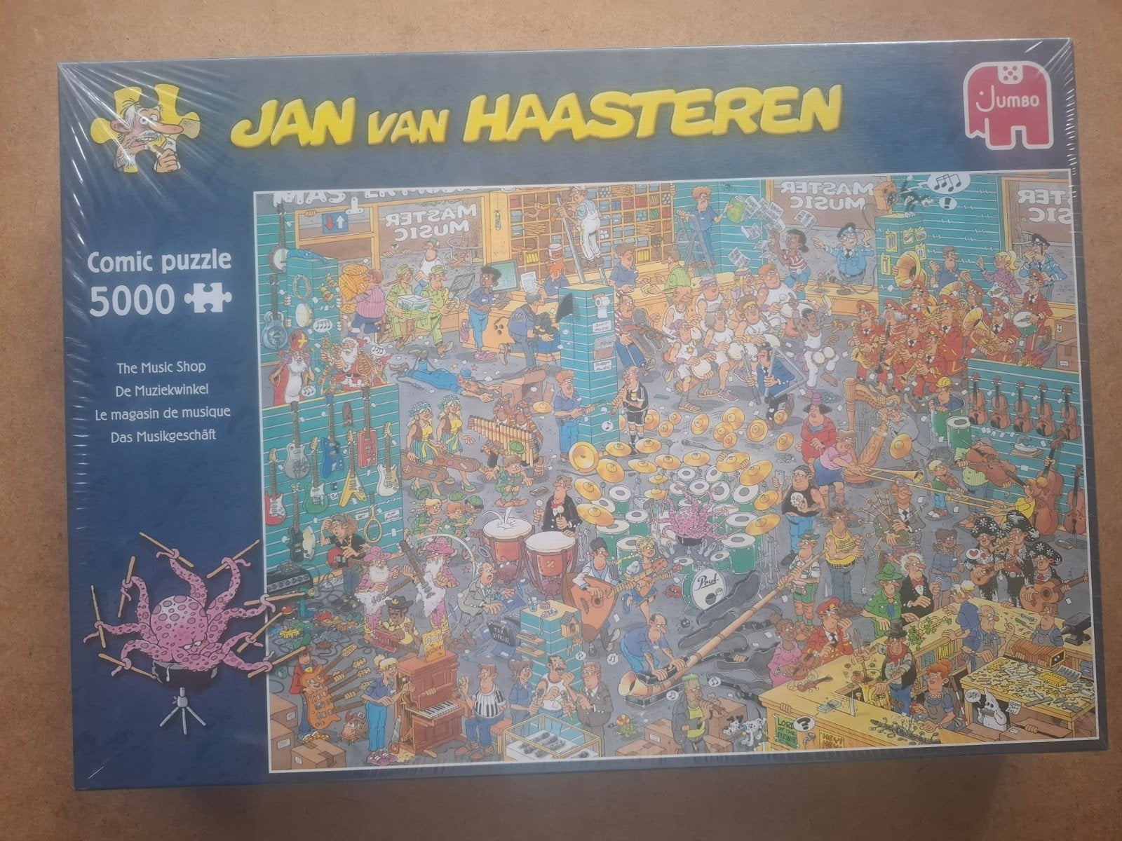 Jan van Haasteren De muziekwinkel (5000) NIEUW, Ophalen of Verzenden, Meer dan 1500 stukjes, Nieuw, Legpuzzel