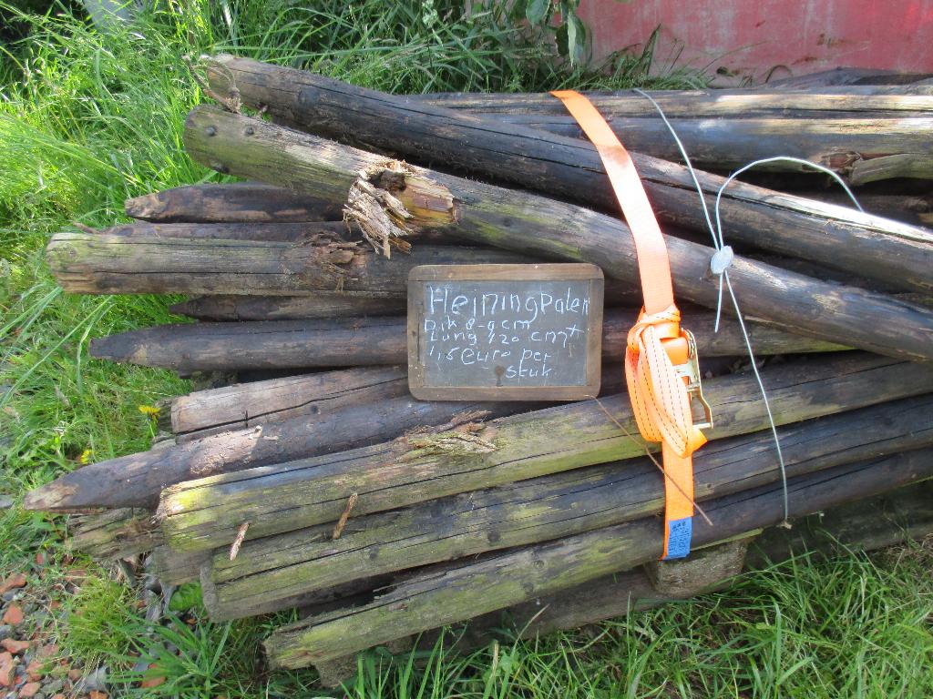 heiningpalen  lang  +140 cm dik  7-8   cm, Ophalen, Gebruikt, Minder dan 180 cm, Palen