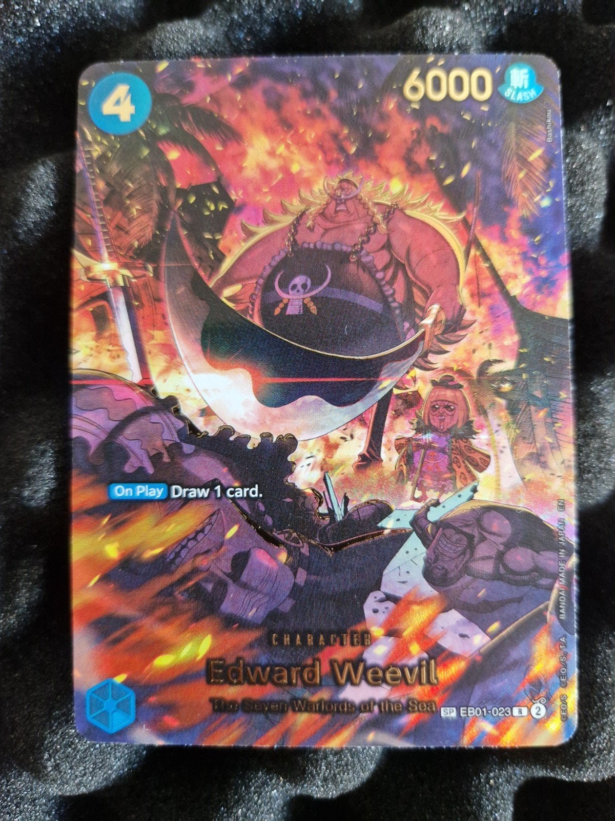 One Piece Card Game Edward Weevil EB01-023 SP, Ophalen of Verzenden, Zo goed als nieuw, Losse kaart