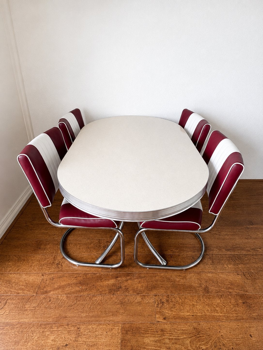 Originele BelAir Diner Set | Retro Jaren 50 Tafel + Stoelen, Huis en Inrichting, Ophalen, Zo goed als nieuw