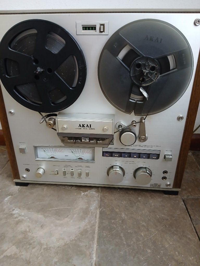 Akai GX-255 bandrecorder met 2 banden en 1 lege spoel, Ophalen of Verzenden, Bandrecorder, Met banden