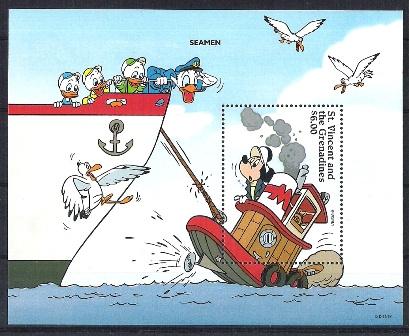 Walt Disney St. Vincent & Grenadines Mi nr blok 370 postf, Postzegels en Munten, Verzenden, Postfris, Overige thema's