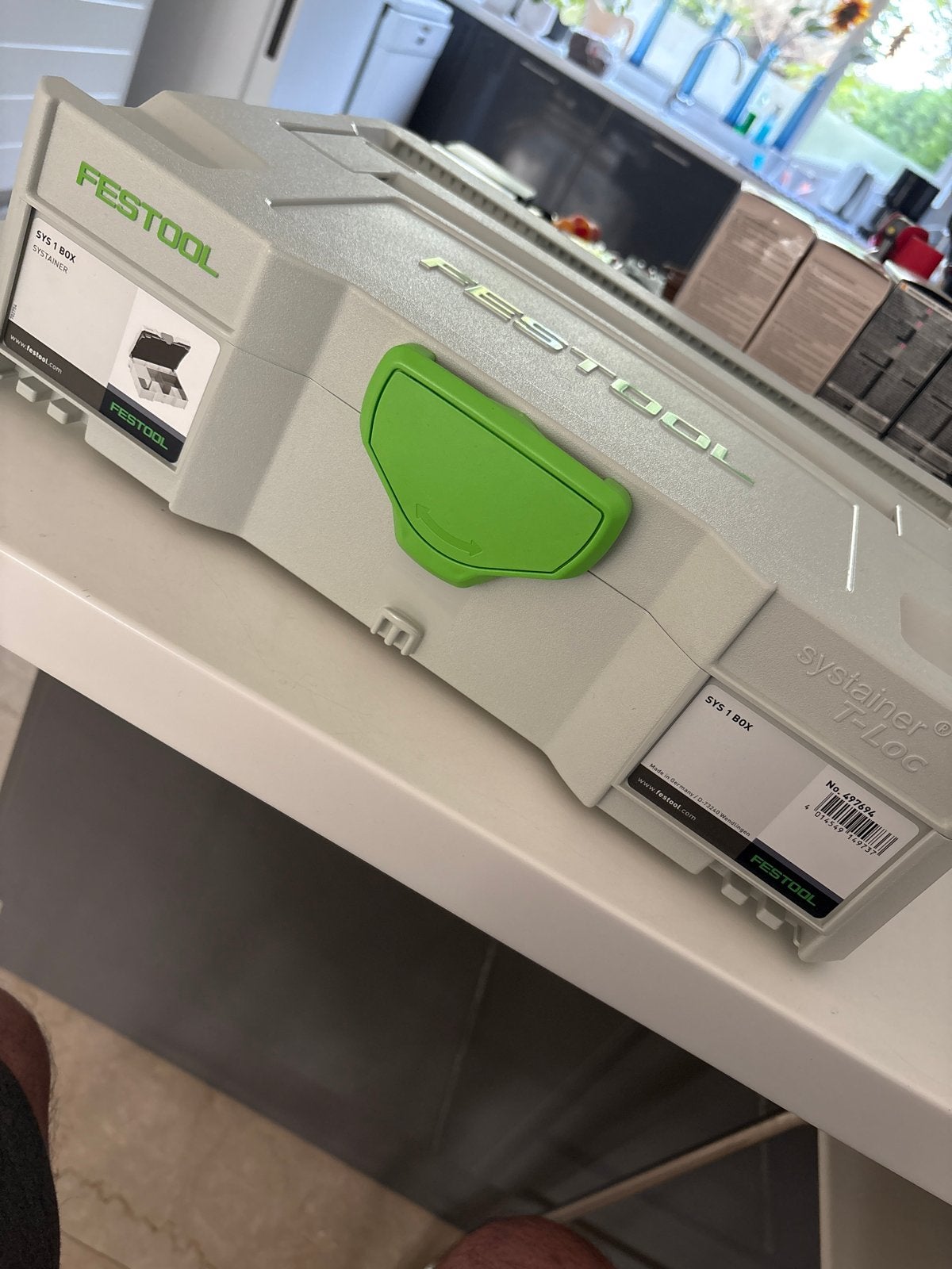 Festool Systainer SYS 1 BOX T-LOC met Inzetbakjes, Ophalen, Zo goed als nieuw, Gereedschapsopslag, Festool