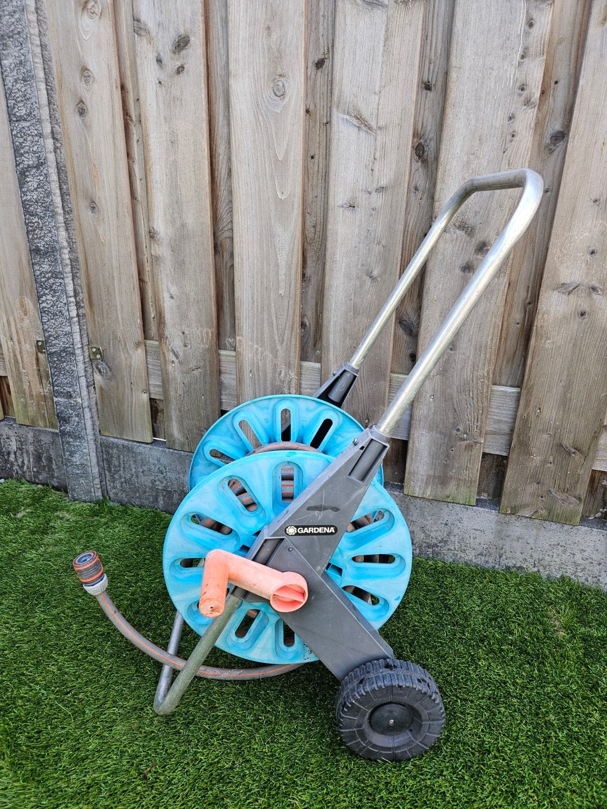 Gardena Tuinslanghaspel met slang, Ophalen, Gebruikt, Tuinslanghaspel