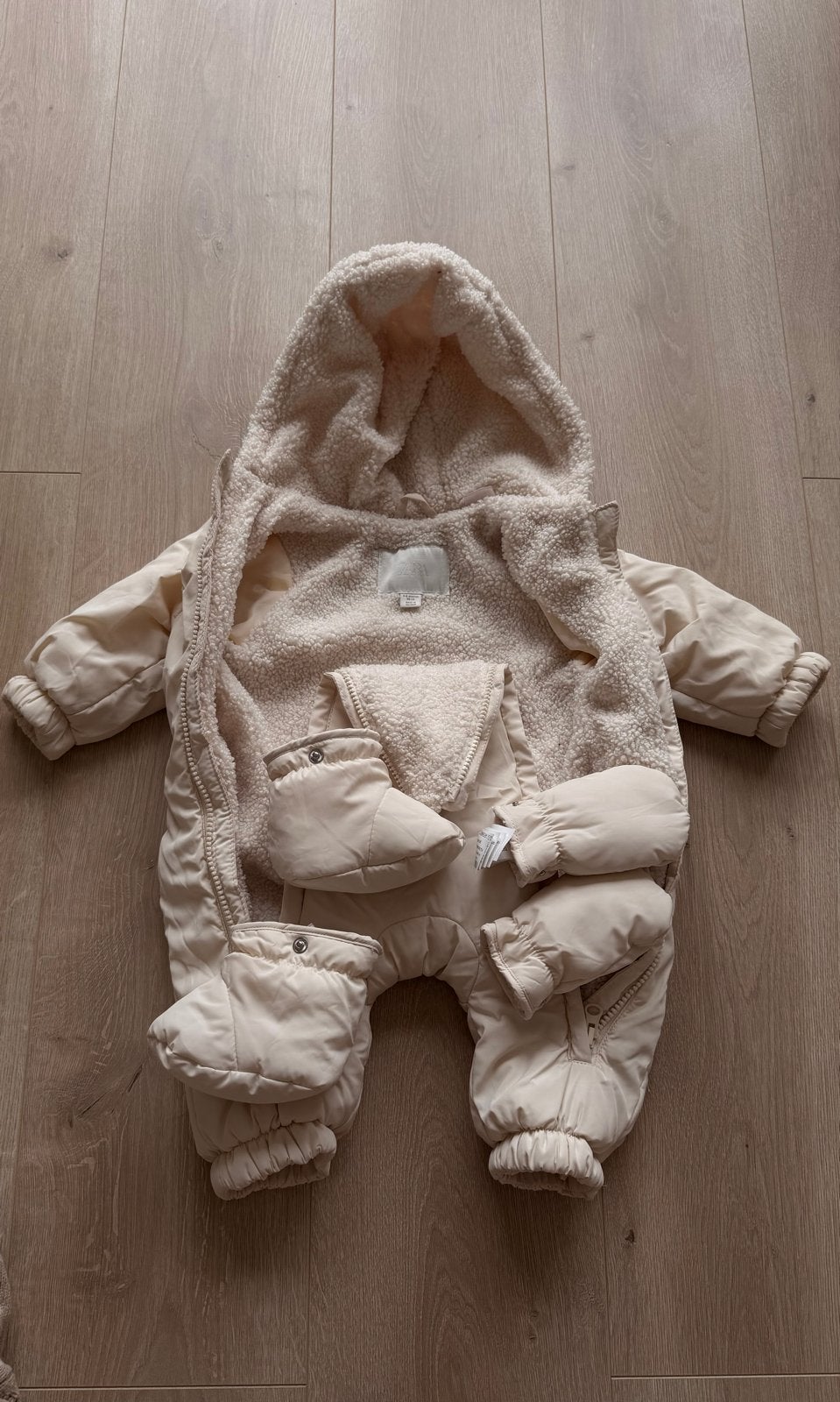 Zara Baby Winterpakje - Crème - Maat 68 / 3-6 maanden, Ophalen of Verzenden, Zo goed als nieuw, Jongetje of Meisje