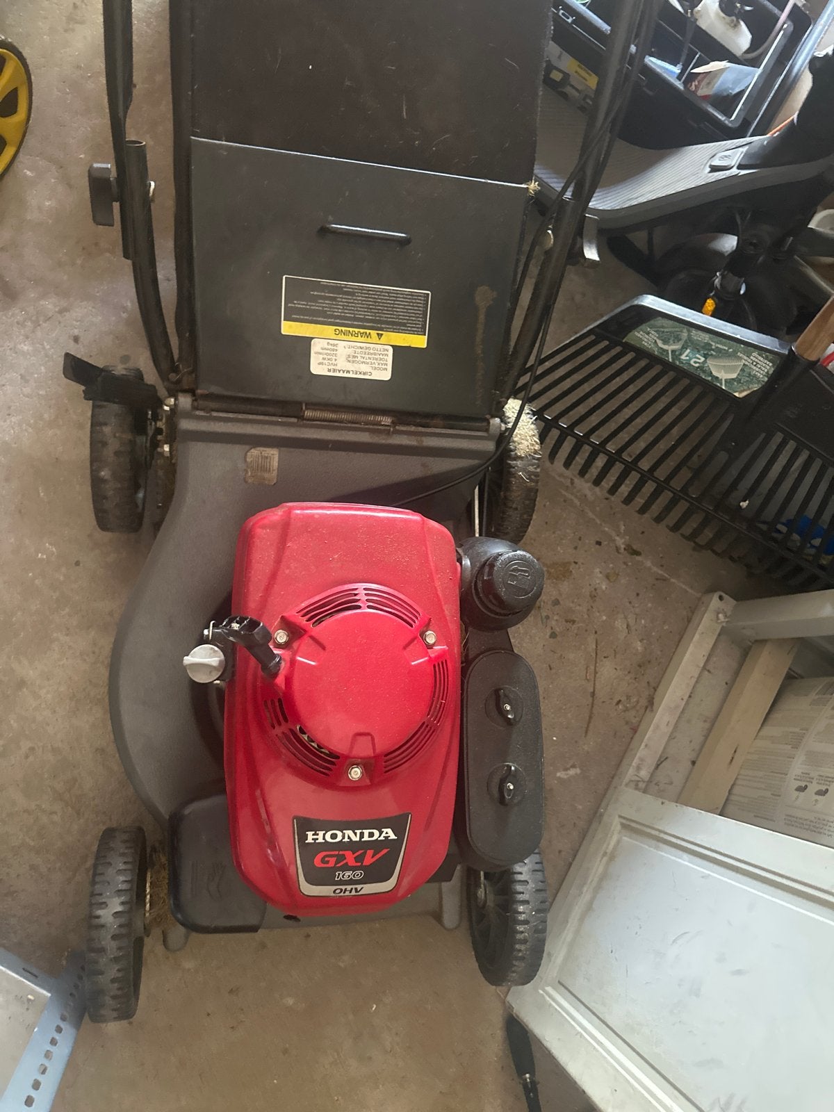 Honda GXV 160 OHV Benzine Grasmaaier, Ophalen, Cirkelmaaier, Gebruikt, Opvangbak