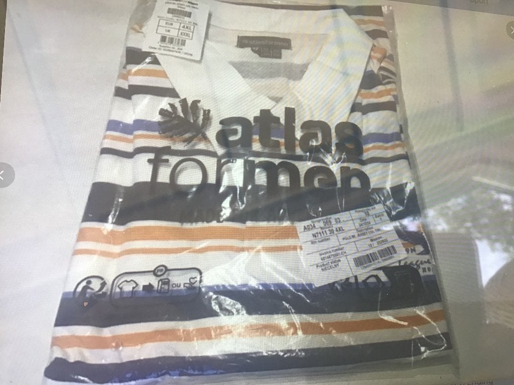 Poloshirt met lange mouw meerkleurig, Kleding | Heren, Meerkleurig, Atlas for men, Nieuw, Overige maten
