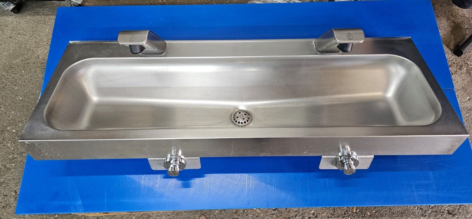 Rvs wasbak / wastrog / spoelbak 1.2m, Ophalen, Rvs, Wastafel