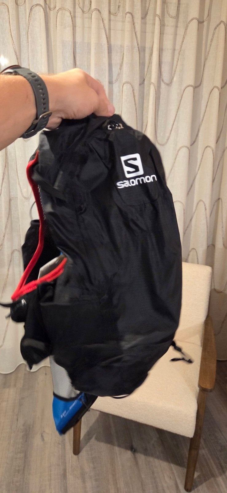 Salomon rugzak met waterzak - Ideaal voor sport, Ophalen of Verzenden, Zo goed als nieuw, Zwart, Overige merken