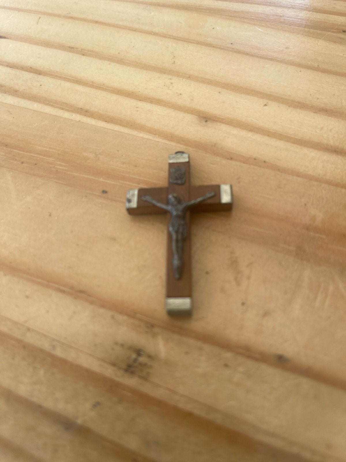 Antiek houten kruisbeeld met corpus, Ophalen of Verzenden