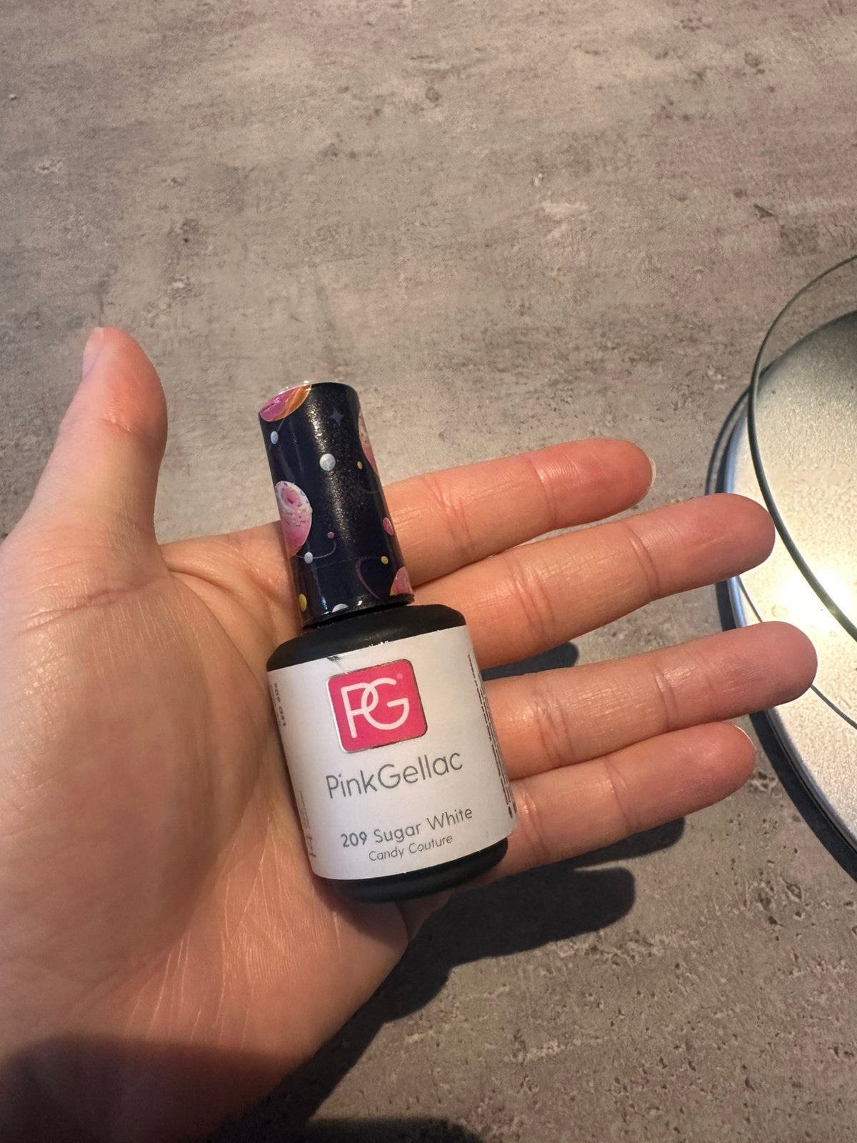 Pink Gellac 209 Sugar White, Ophalen of Verzenden, Zo goed als nieuw, Wit, Handen en Nagels