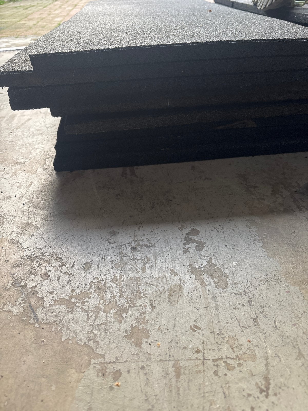 6 rubber matten 100x100cm, Ophalen, Gebruikt, Minder dan 10 m²