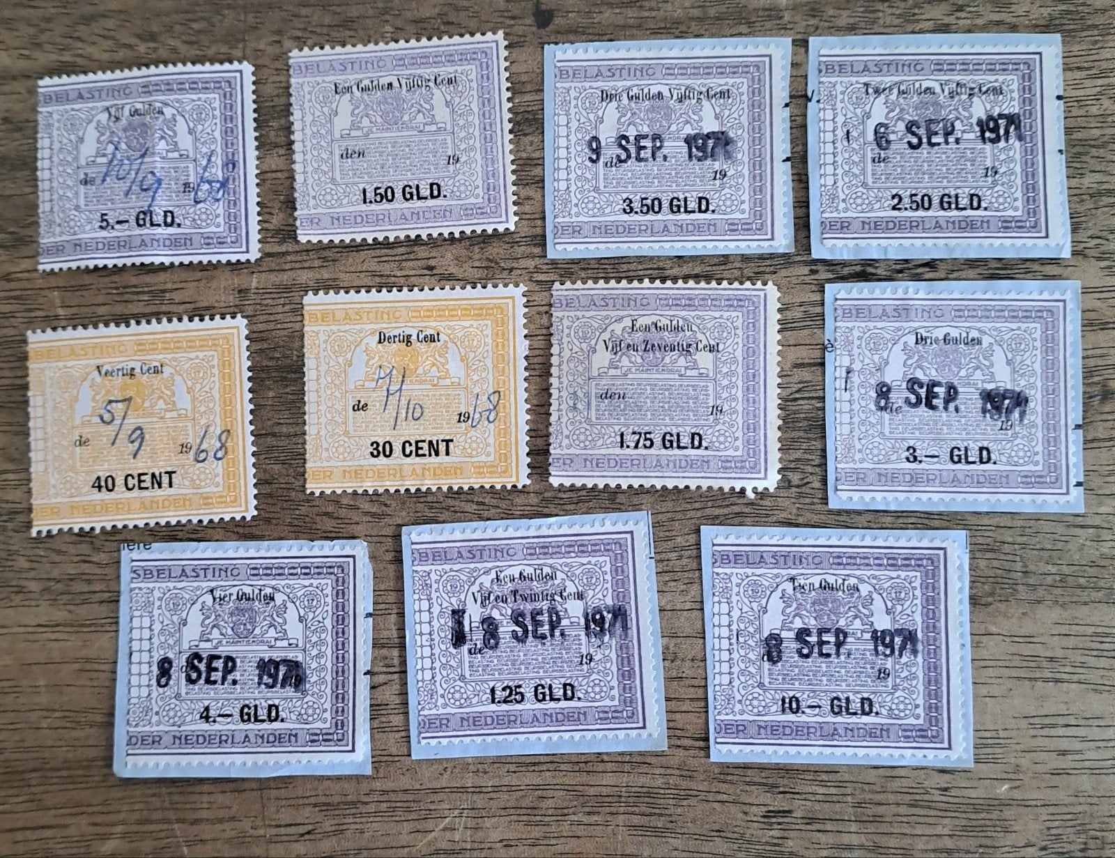 Nederlandse Belastingzegels - Diverse Waarden en Jaren, Postzegels en Munten, Postzegels | Nederland, Ophalen of Verzenden, Na 1940