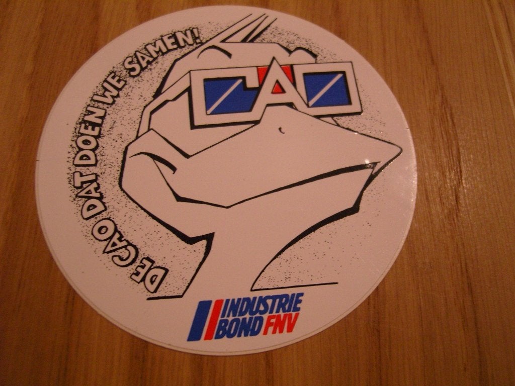 sticker industriebond FNV CAO dat doen we samen strip *, Ophalen, Zo goed als nieuw