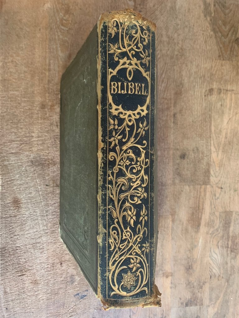 Bijbel 1862 Roelants met 20 staalgravures, Ophalen of Verzenden