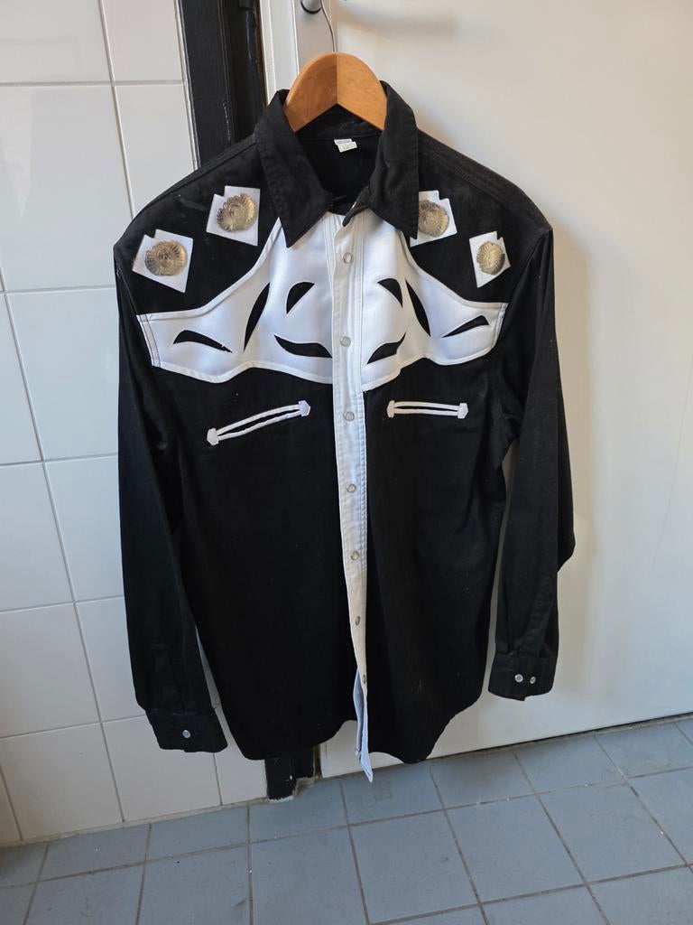 western- of cowboyshirt, Kleding | Heren, Overhemden, Ophalen, Zo goed als nieuw, Zwart