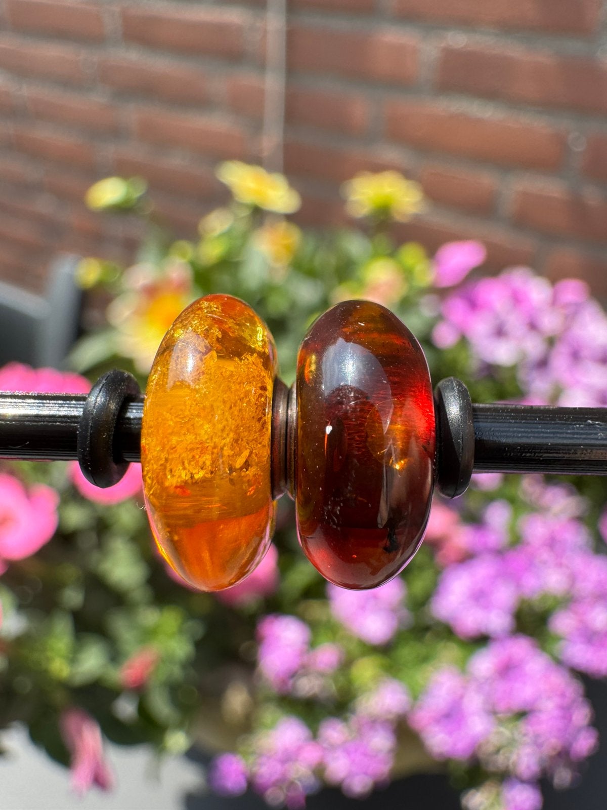 Trollbeads Amber, Ophalen of Verzenden, Zo goed als nieuw, Edelsteen, Trollbeads
