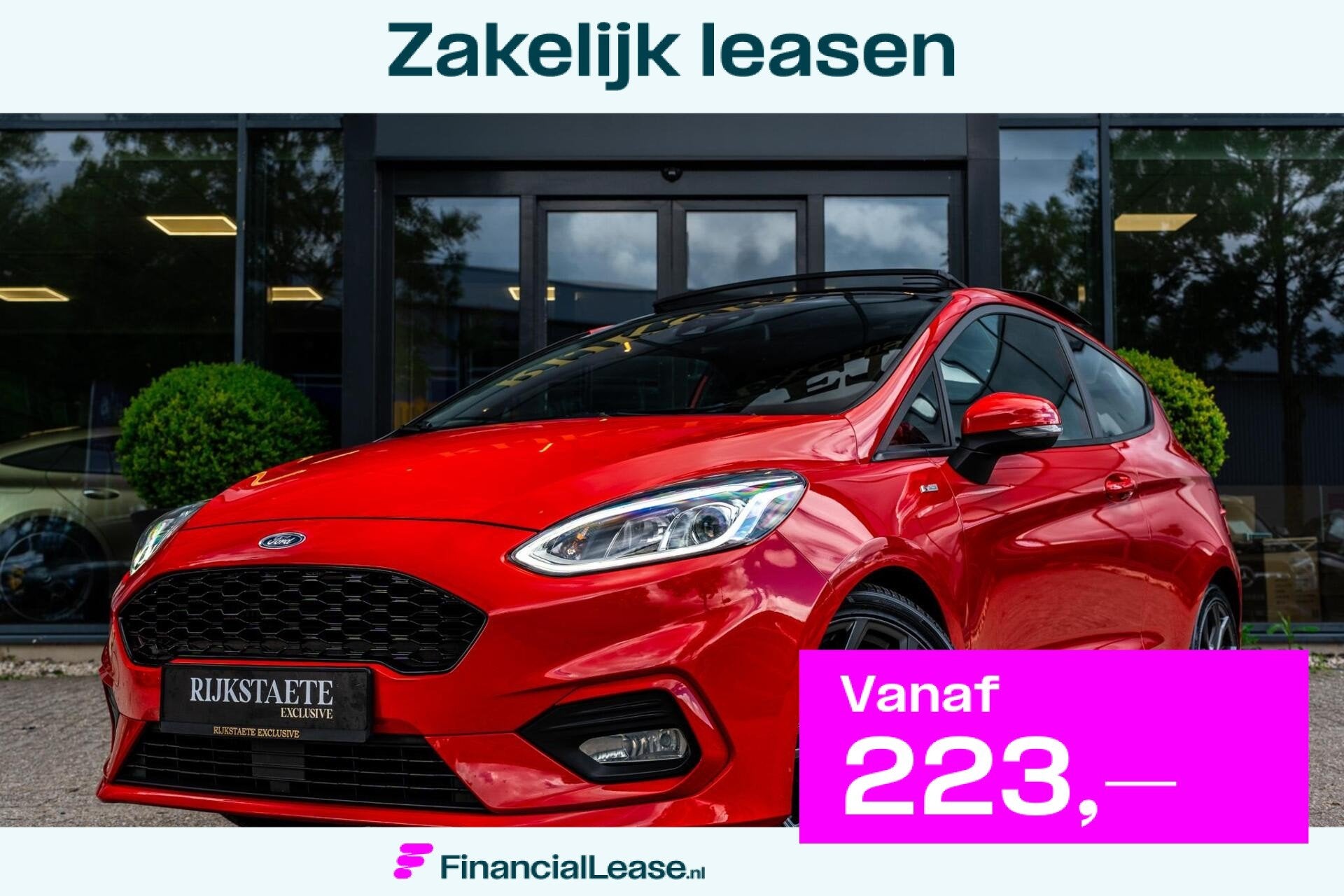 Ford Fiesta 1.0 EcoBoost ST-Line|PANO|B&O|STOEL&STUUR VERW., Dealer onderhouden, 125 pk, Euro 6, Leder en Stof