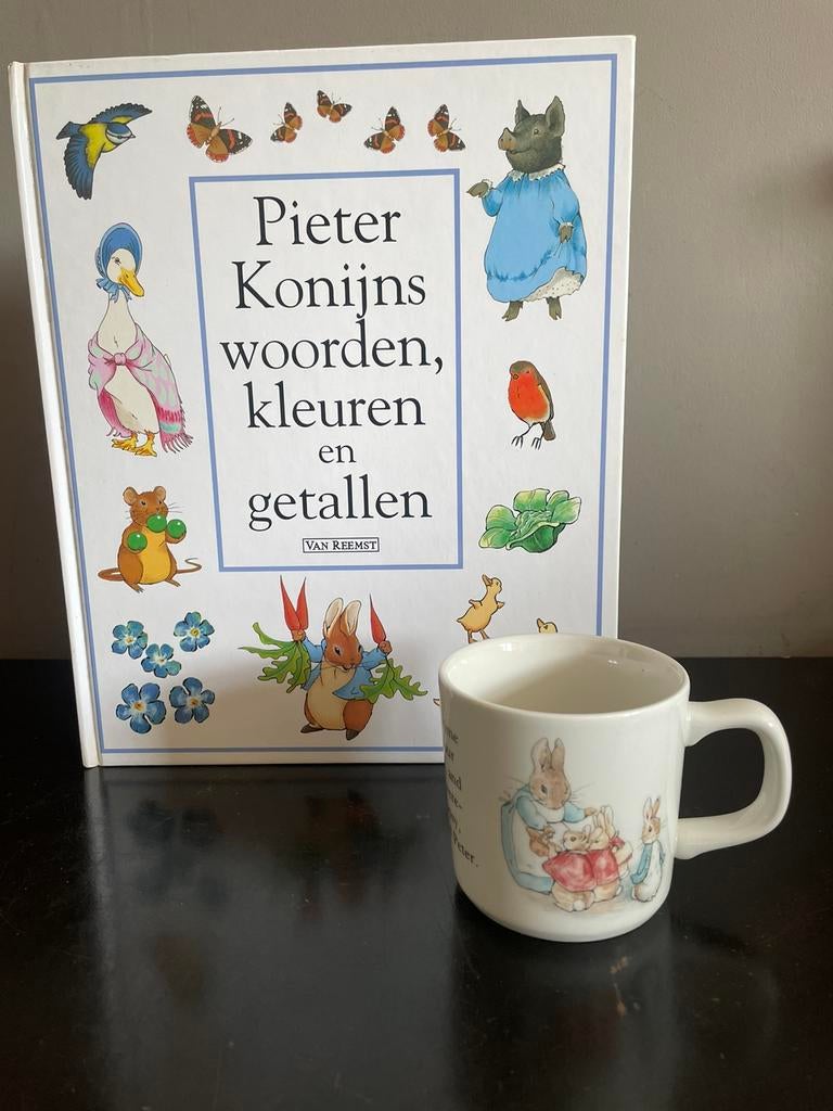 Pieter Konijn woorden kleuren getallen& mok Pieter konijn, Verzenden, Zo goed als nieuw, 3 tot 4 jaar