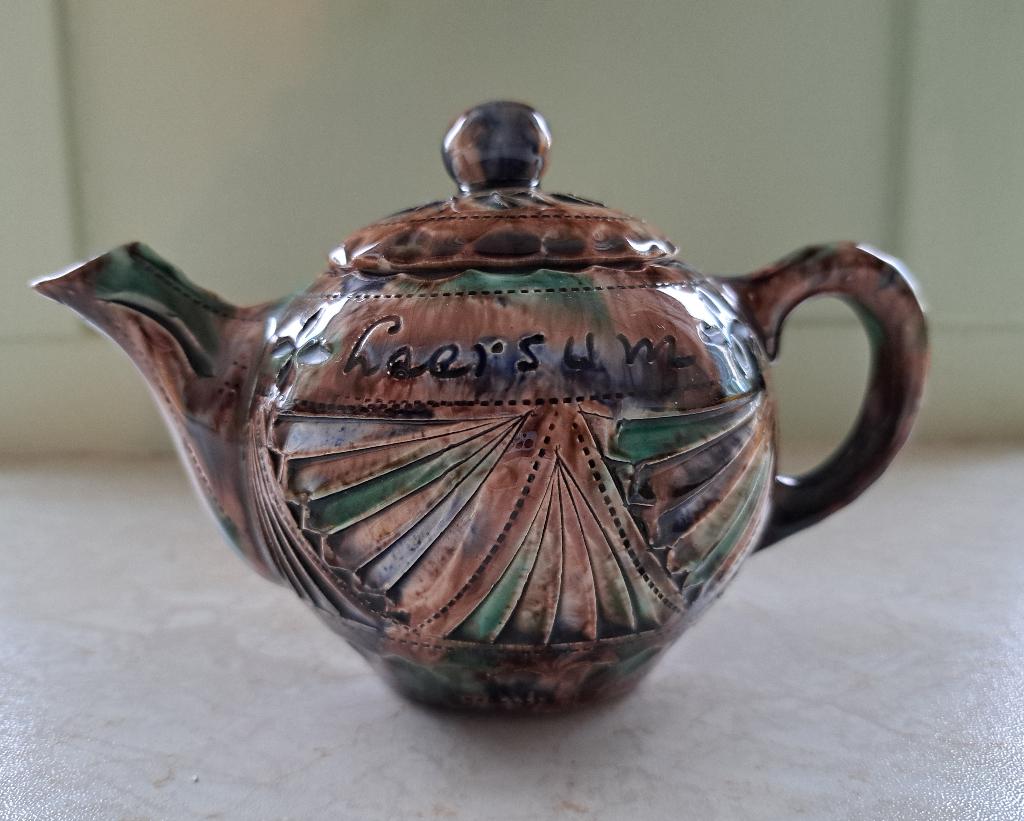 Vintage keramiek kerfsnede theepot Leersum Utrecht aardewerk, Antiek en Kunst, Antiek | Keramiek en Aardewerk, Verzenden