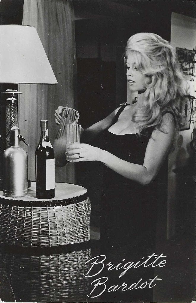 Filmsterren ansichtkaart Brigitte Bardot 1959, Verzenden, 1940 tot 1960, Ongelopen, Sterren en Beroemdheden