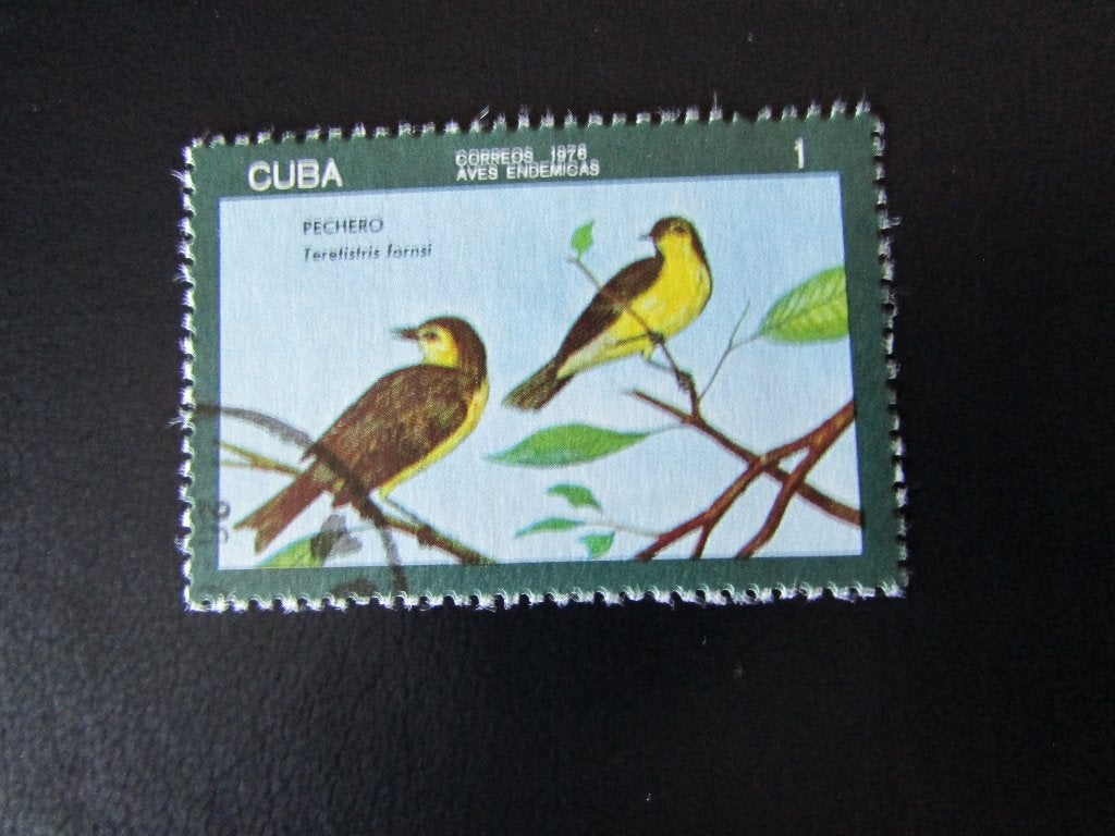 Postzegel Vogel: Oriënte-Zanger uit Cuba, Ophalen of Verzenden, Gestempeld, Dier of Natuur