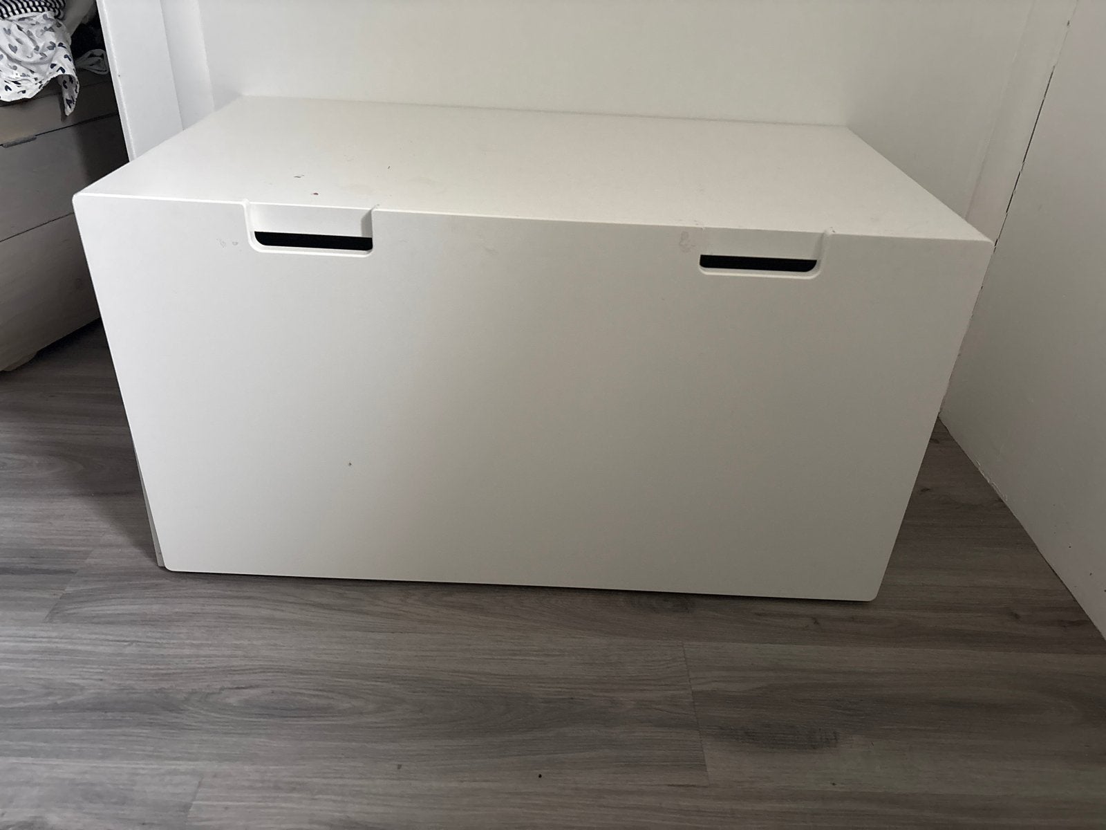 Witte opbergkist / speelgoedkist met lade Ikea, Ophalen, Gebruikt, 105 cm of meer, 75 tot 100 cm