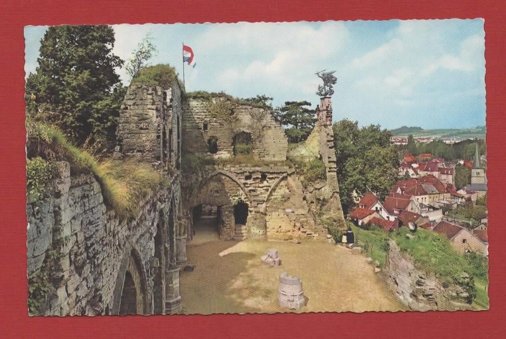 Valkenburg - Ruine - 1964 (pst.st. Valkenburg), Ophalen of Verzenden, 1960 tot 1980, Gelopen, Limburg