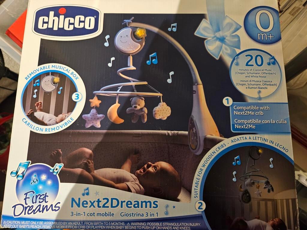 Chicco Next2Dreams 3-in-1 mobiel, Kinderen en Baby's, Speelgoed | Babyspeelgoed, Ophalen