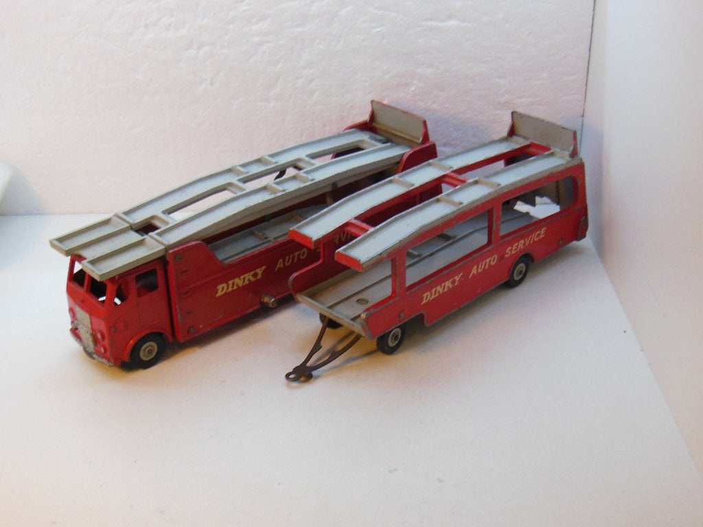 DINKY  - 984 + 985  - CARCARRIERS  - 1;43, Ophalen of Verzenden, Gebruikt, Bus of Vrachtwagen, Dinky Toys