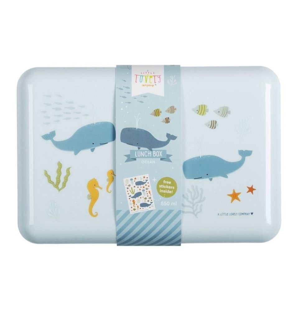 Lunchbox Box Oceaan Walvis A Little Lovely Company, ALLC B.V., Service@alittlelovelycompany.nl, Nieuw, Duinkerkenstraat 3B 9723 BN Groningen