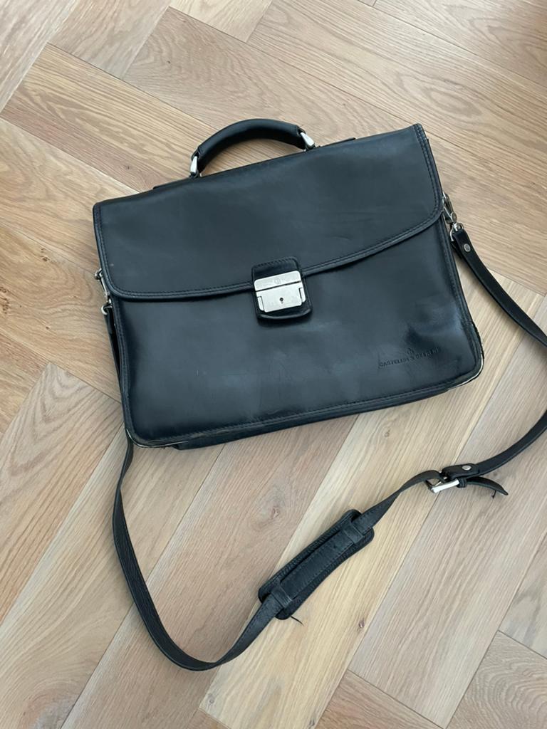 Castelijn & Beerens laptop tas laptoptas aktetas zwart leer, Computers en Software, Laptoptassen, Ophalen of Verzenden, Zo goed als nieuw