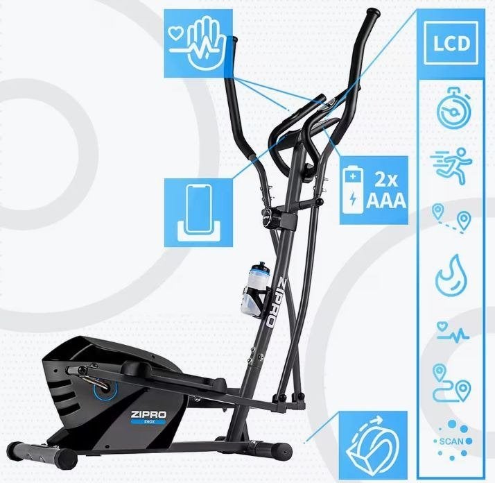 Zipro Shox Crosstrainer - Elliptical Bike met LCD-scherm, Sport en Fitness, Ophalen, Benen, Zo goed als nieuw, Crosstrainer