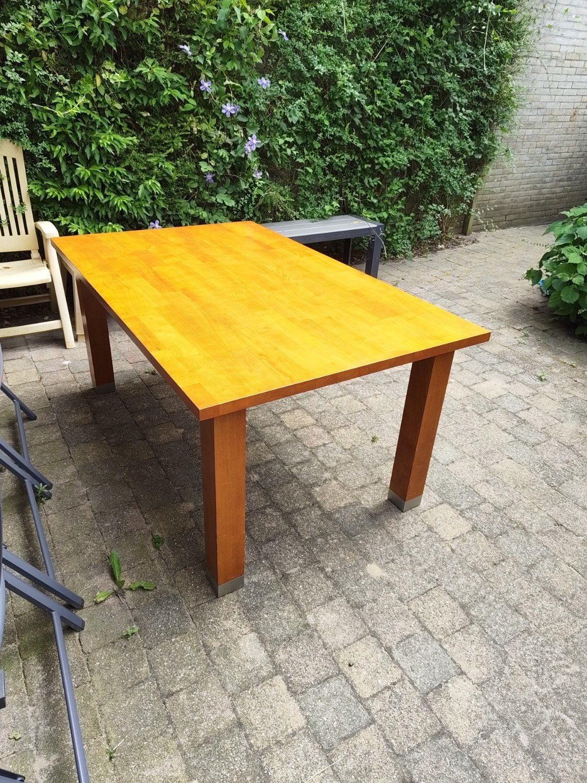 Houten tafel 160x100 in prima staat, Huis en Inrichting, Tafels | Eettafels, Ophalen, Gebruikt, 100 tot 150 cm, 150 tot 200 cm