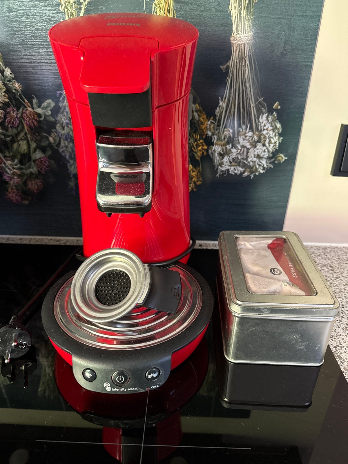 Philips Senseo Original HD6554/60 Rood Koffiepadapparaat, Gebruikt, Koffiemachine, Ophalen of Verzenden, 1 kopje