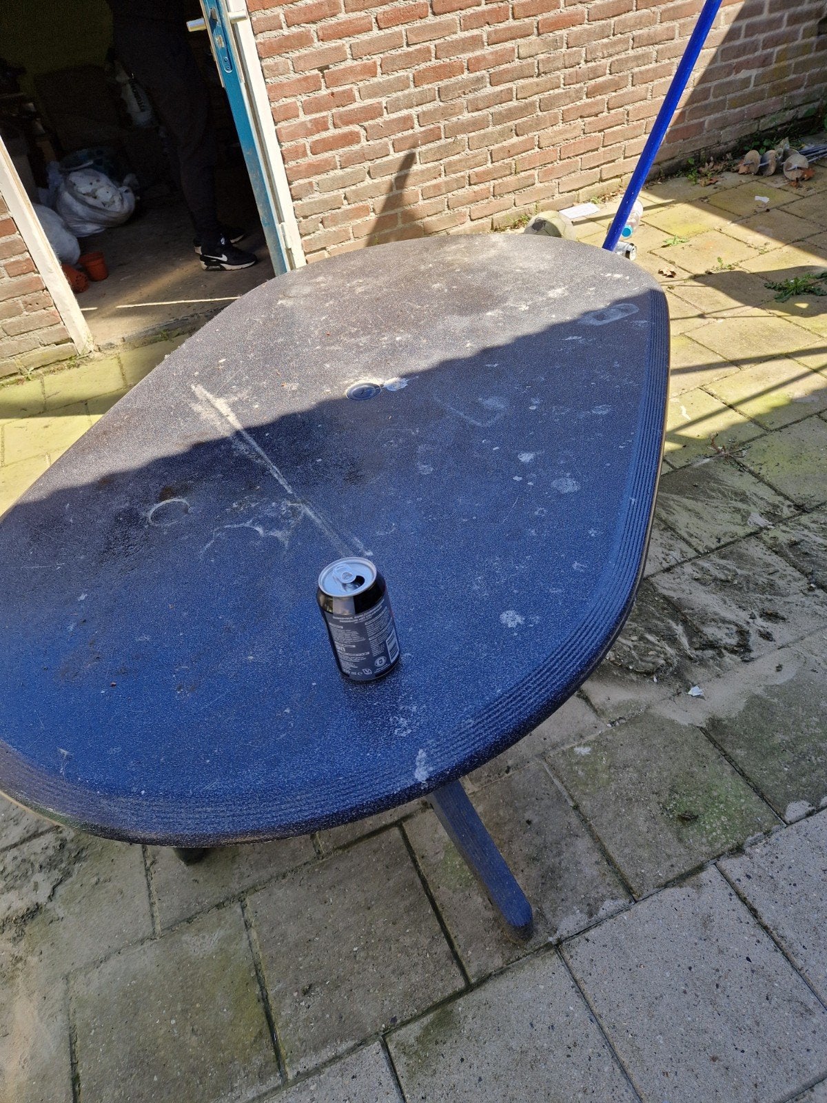 Grote tuintafel + 5 inklapbare standenstoelen GRATIS, Tuin en Terras, Tuinsets en Loungesets, Gebruikt, Tuinset, Kunststof, 5 zitplaatsen