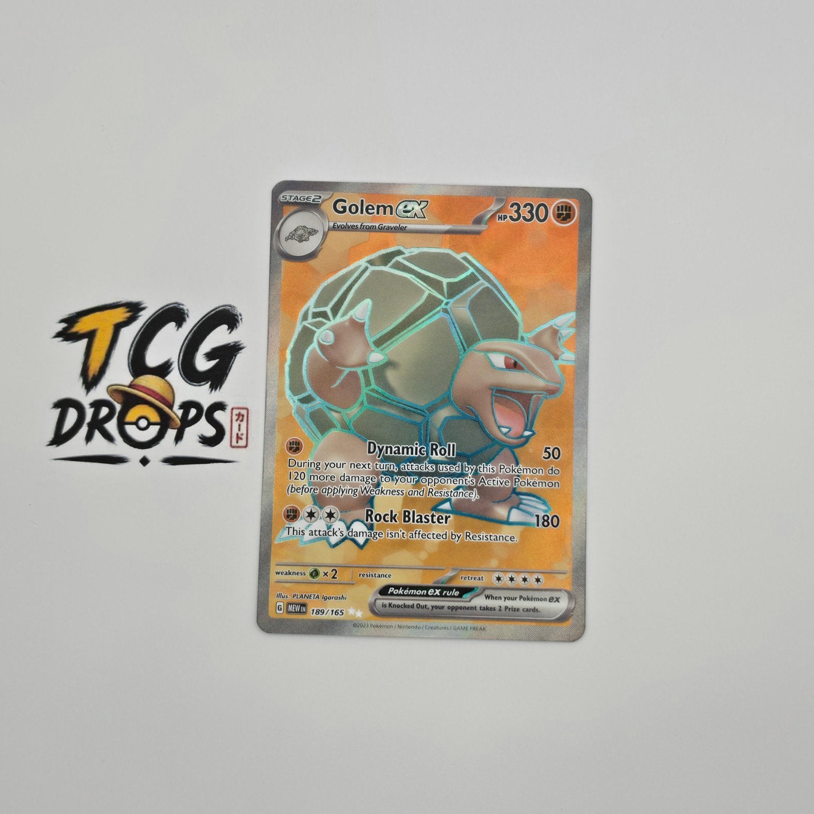 Golem ex Scarlet & Violet 151 MEW189/165, Hobby en Vrije tijd, Verzamelkaartspellen | Pokémon, Ophalen of Verzenden, Zo goed als nieuw